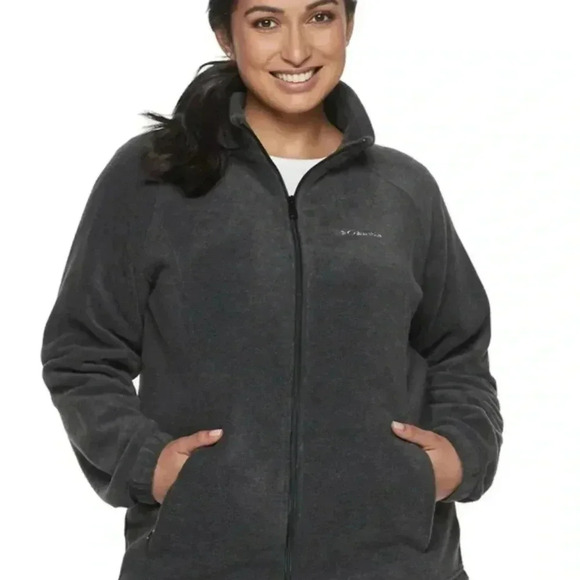 Columbia Full zip gray Sweater size 1X - Picture 5 of 16